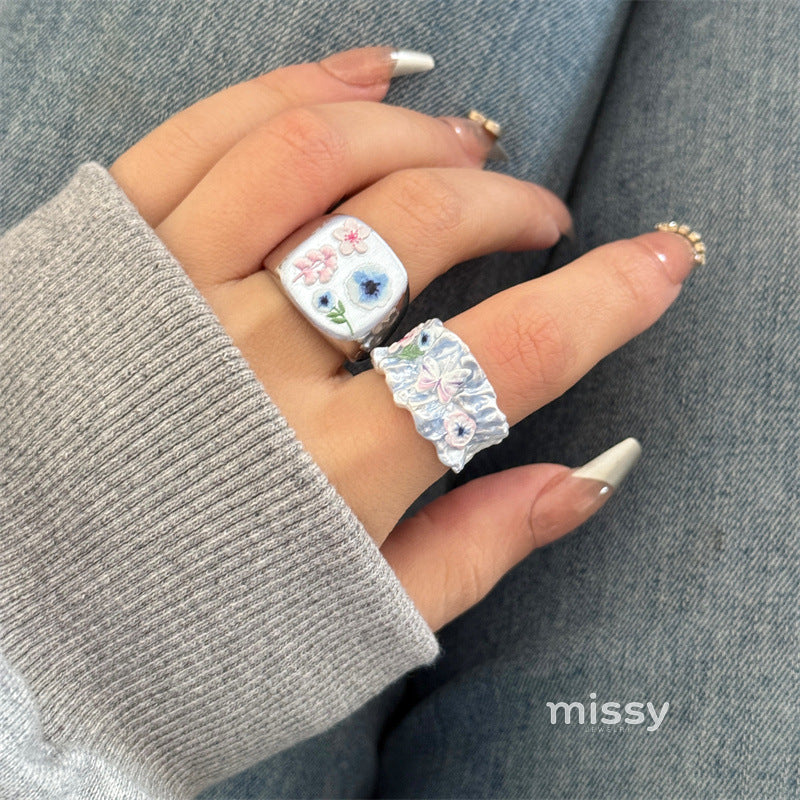 Madison Enamel Butterfly Ring [066VRLXQ]