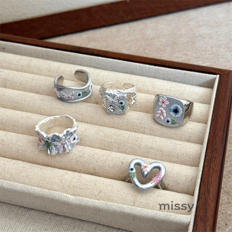 Madison Enamel Butterfly Ring [B1QO396E]