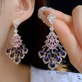 Maelee Zircon Feather Drop Earrings [0OH871TL]