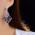 Maelee Zircon Feather Drop Earrings [7P057IRG]