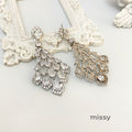 Maelee Zircon Feather Drop Earrings [UZSPYJFO]