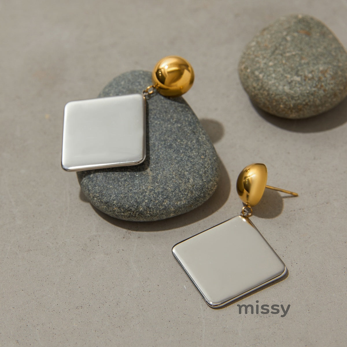 Maeleigh Geometric Color-Block Earrings [TX82TBOL]