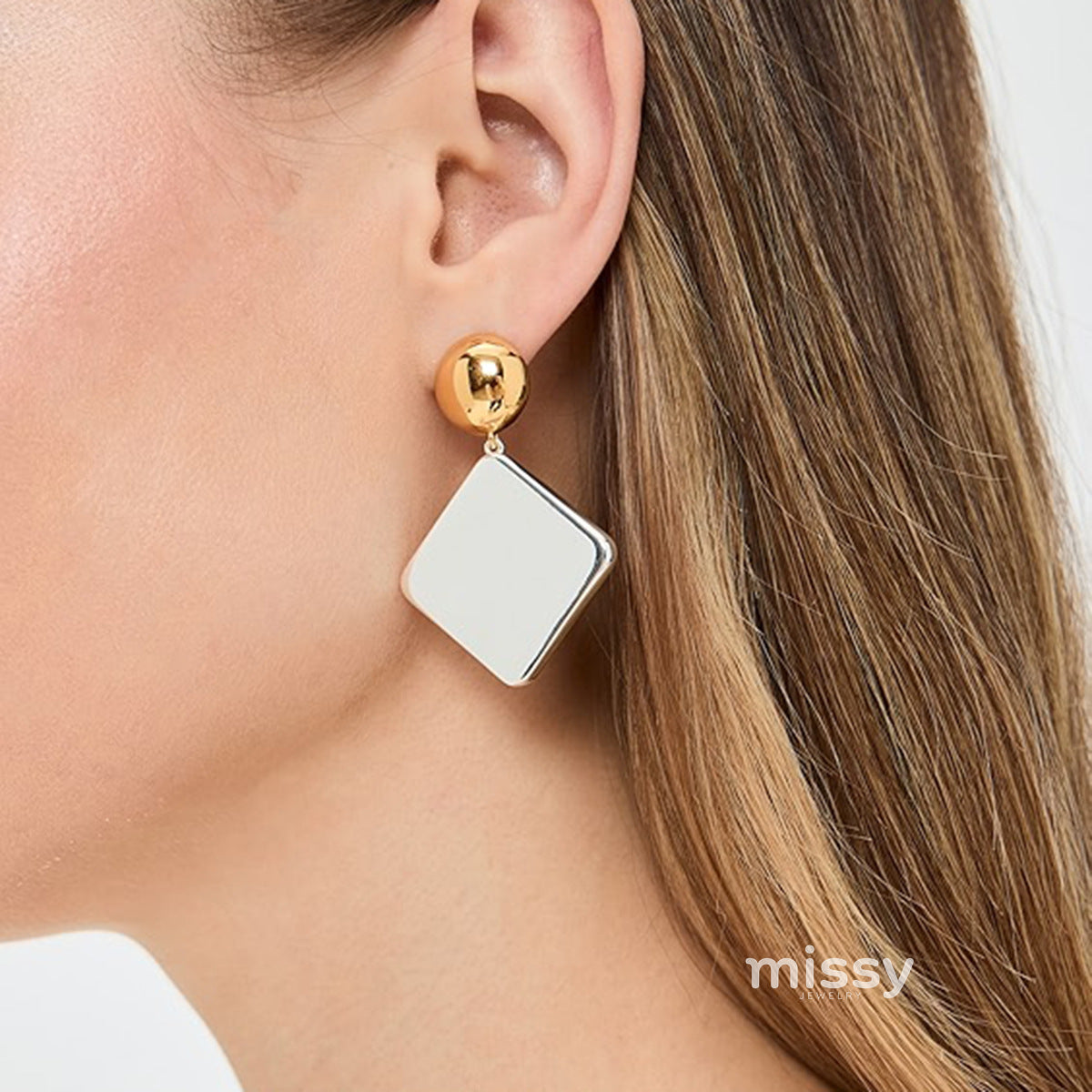 Maeleigh Geometric Color-Block Earrings [QFAOB8JH]