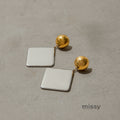 Maeleigh Geometric Color-Block Earrings [M5URCLIO]