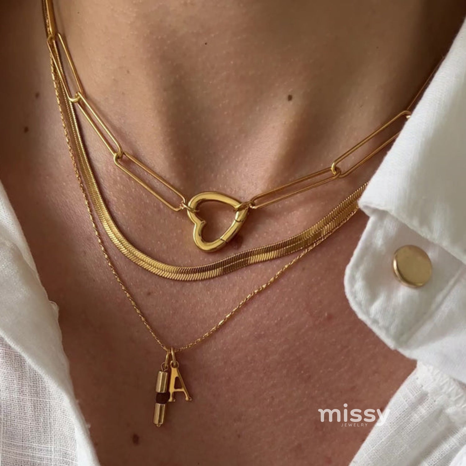 Makayla Gold Charm Jewelry [6SHCG0K7]