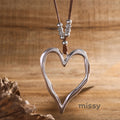 Malea Pointed Heart Wax Necklace