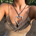Malea Pointed Heart Wax Necklace