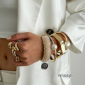 Mali Pearl Accented Cuffs [JJZ1RIQS]