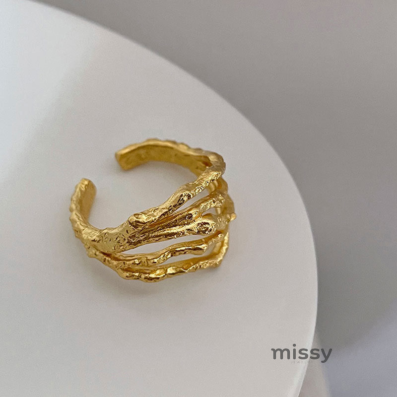 Mariajose Metallic Line Open Ring [7TW9ZEXV]