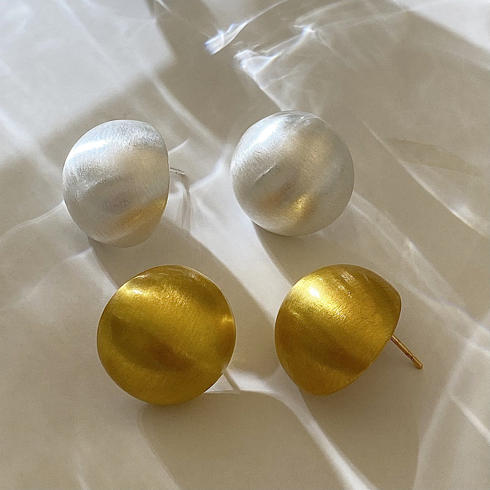 Marlyn Brushed Round Earrings [43000PZV]
