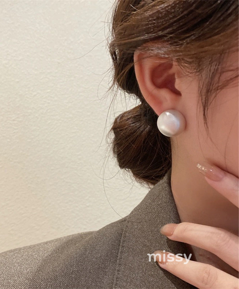 Marlyn Brushed Round Earrings [WYT8O7AX]