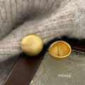 Marlyn Brushed Round Earrings [JQQEBJQE]