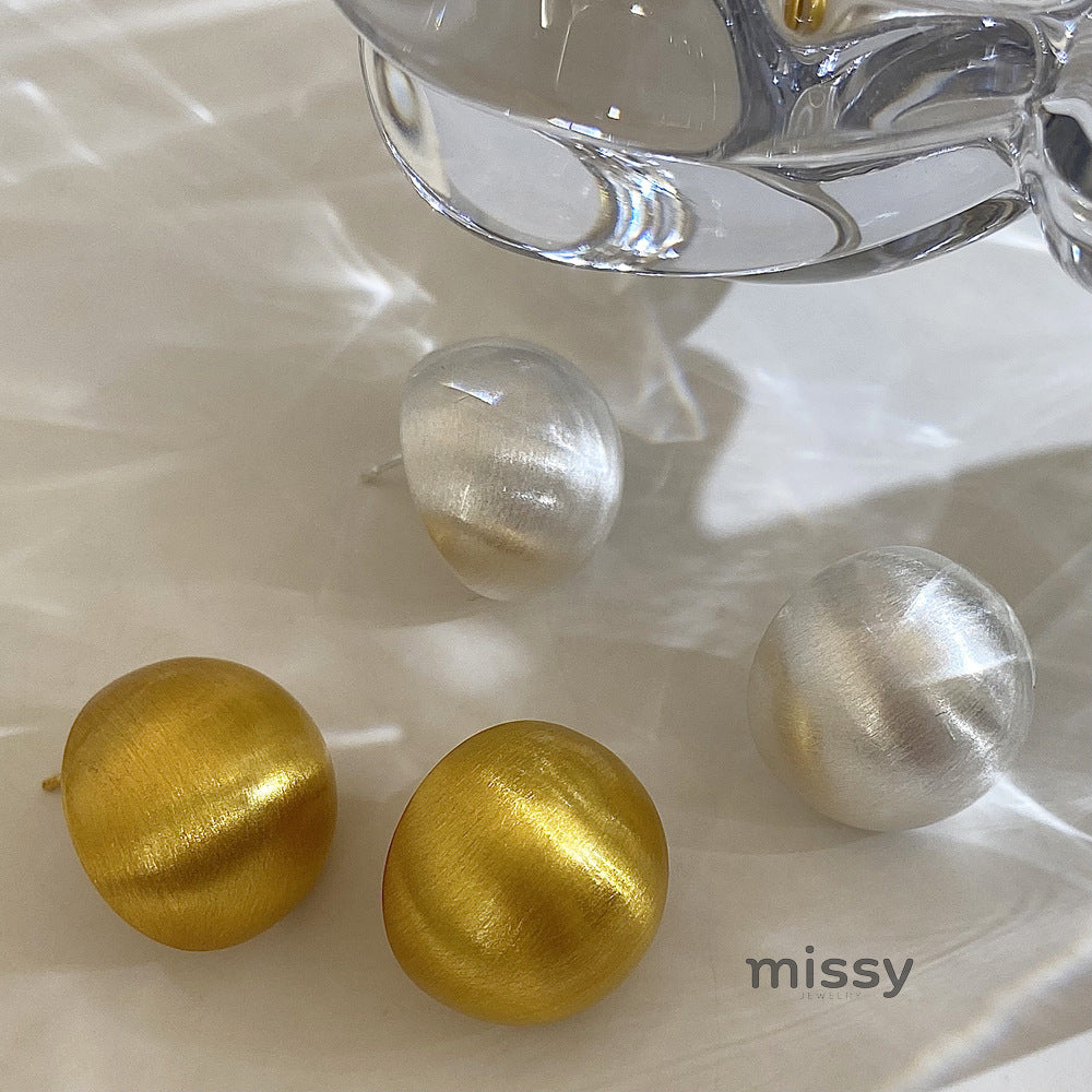 Marlyn Brushed Round Earrings [43000PZV]