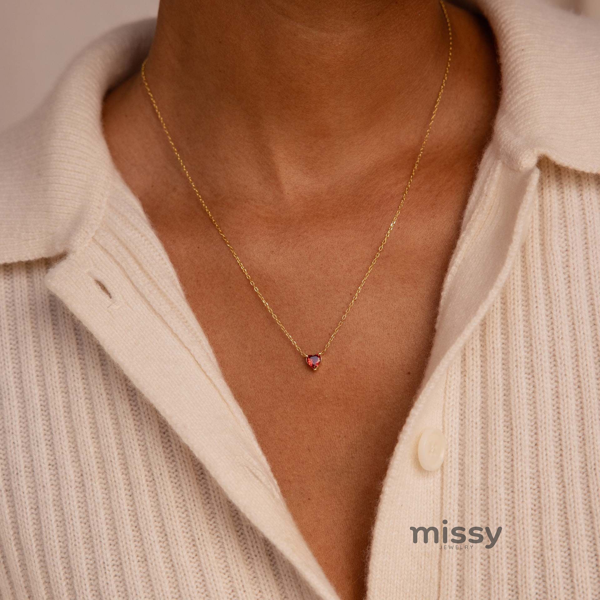 Maryella Birthstone Love Necklace [0XF6SXOW]