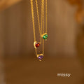 Maryella Birthstone Love Necklace [EW814DVC]
