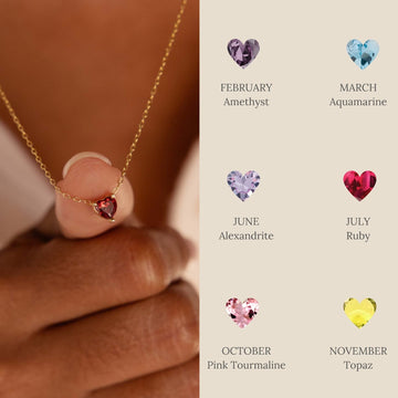 Maryella Birthstone Love Necklace [DFHSJREZ]