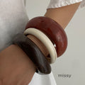 Maryn Asymmetrical Smudged Resin Bangle [D60L9AQU]