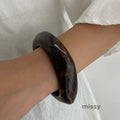 Maryn Asymmetrical Smudged Resin Bangle [5NBJ7F6Q]