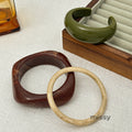 Maryn Asymmetrical Smudged Resin Bangle [6DV3Z4OT]