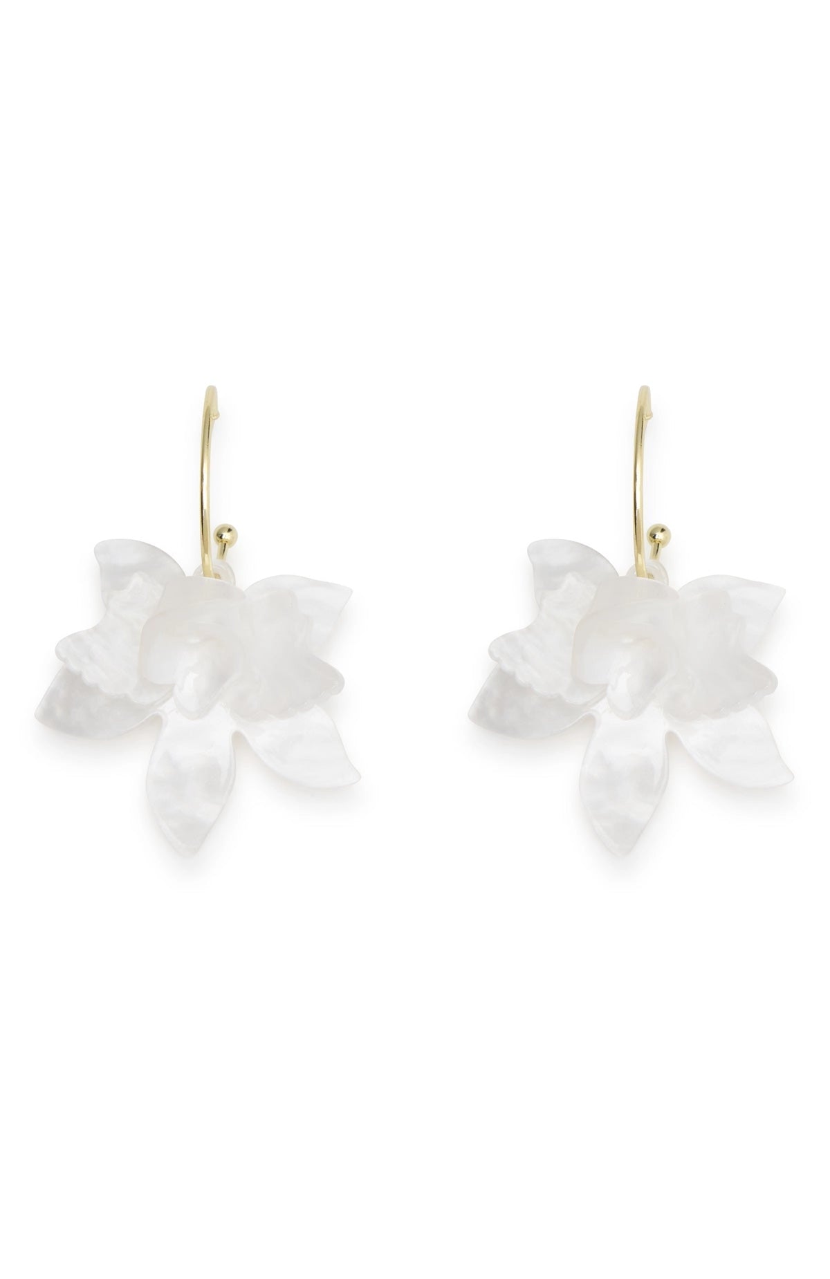 Missy Jewelry Mattea Floral Gold Hoops
