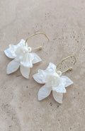 Missy Jewelry Mattea Floral Gold Hoops