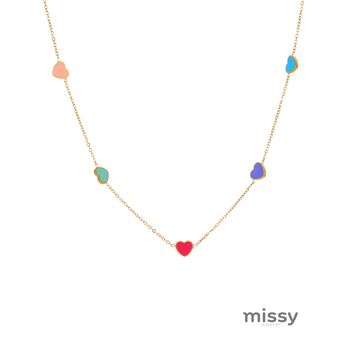 Max Heart Chain Jewelry Set [VLVP369I]