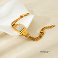 Maysen Diamond Square Bracelet [78TY4DEF]