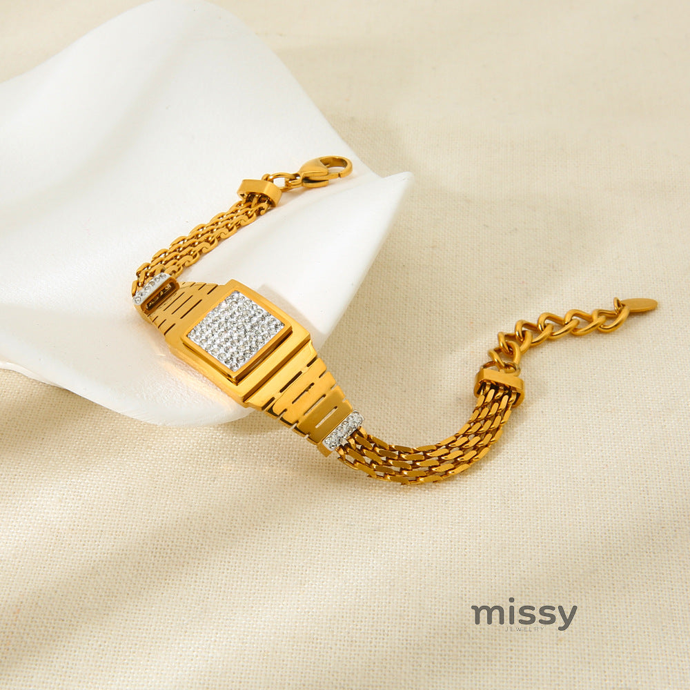 Maysen Diamond Square Bracelet [78TY4DEF]