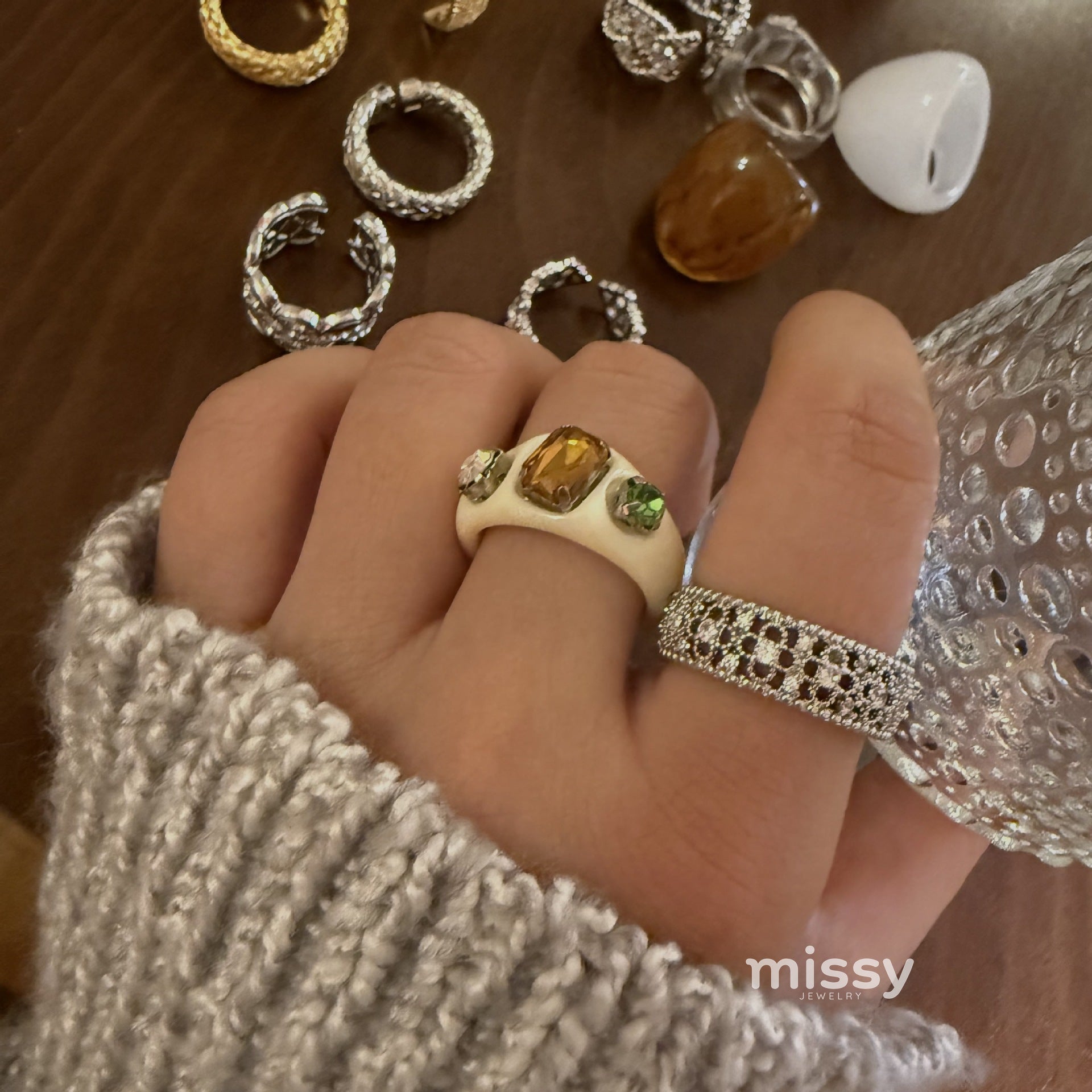 Mercy Zircon Lace Ring [KGSSM5JC]