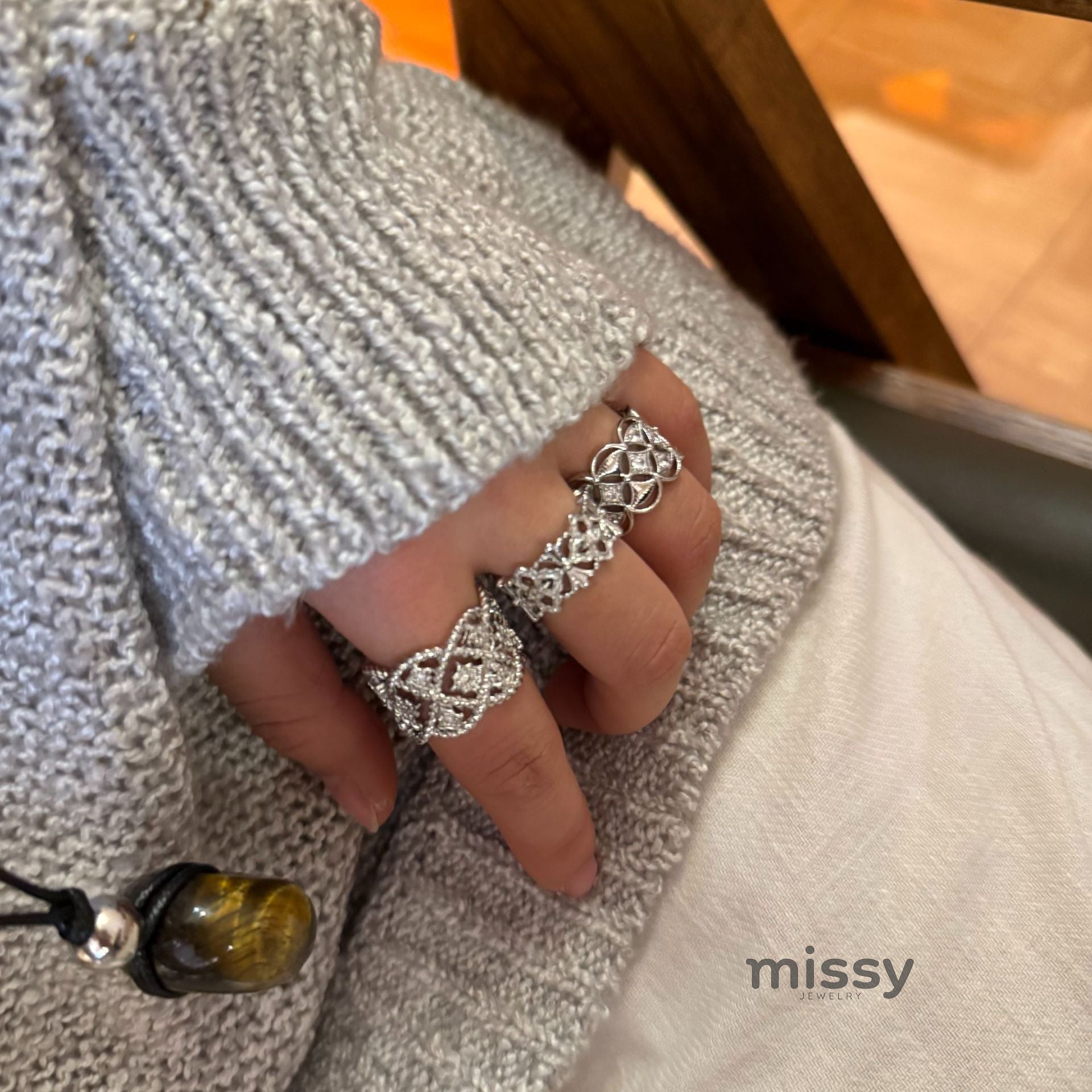 Mercy Zircon Lace Ring [AELF07G2]