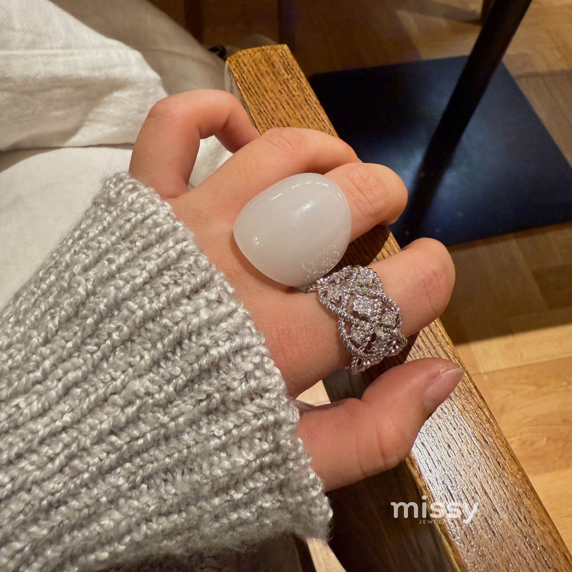 Mercy Zircon Lace Ring [1C6M929E]