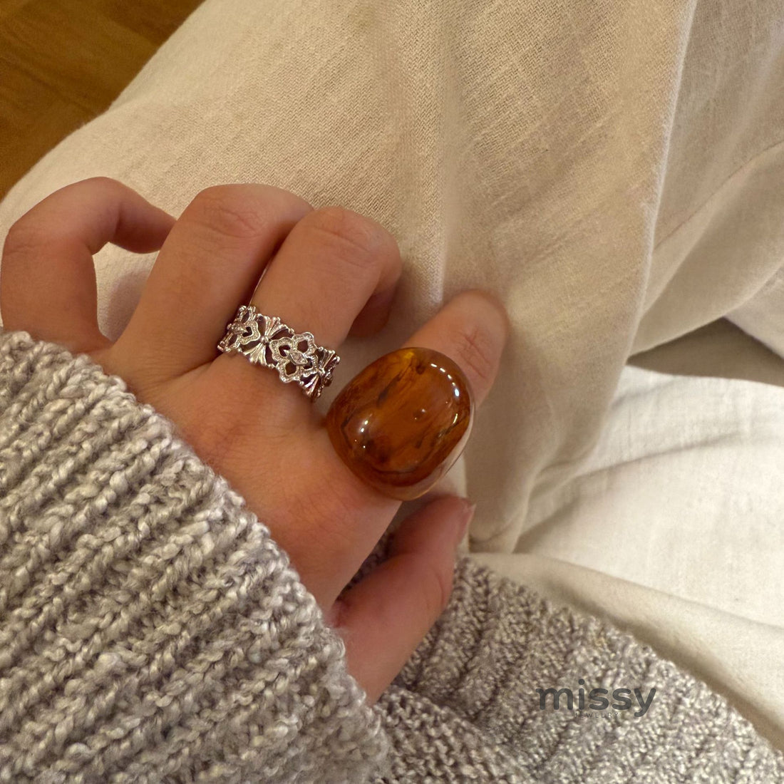 Mercy Zircon Lace Ring [I2OSH1W5]