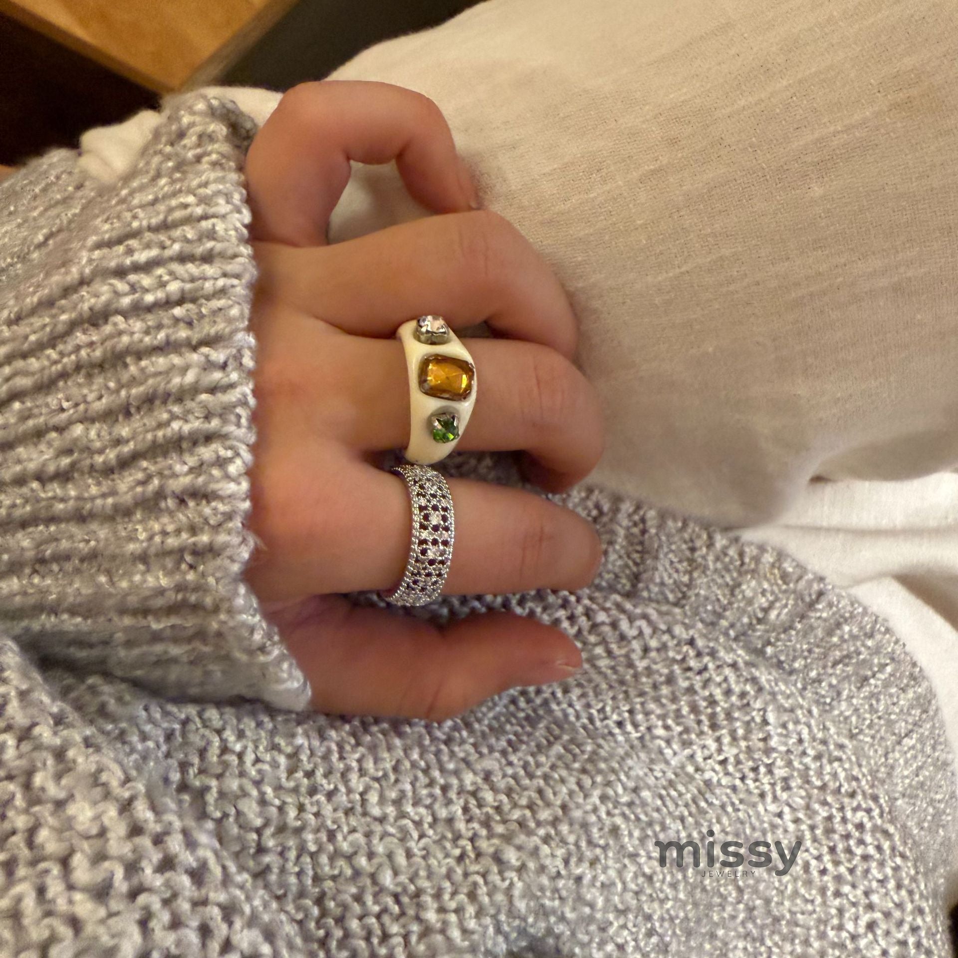 Mercy Zircon Lace Ring [E0HWPQWY]
