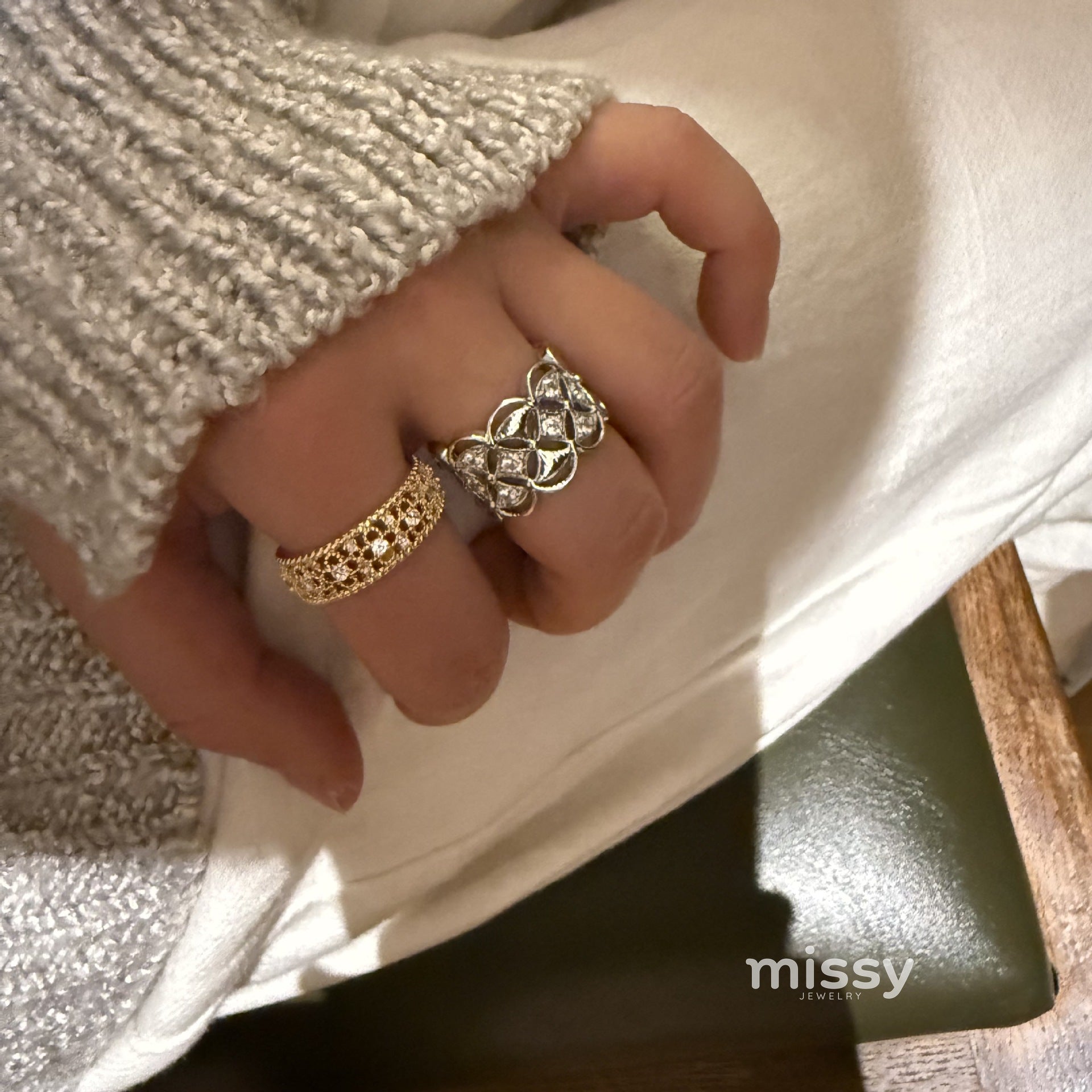 Mercy Zircon Lace Ring [BLQW727I]