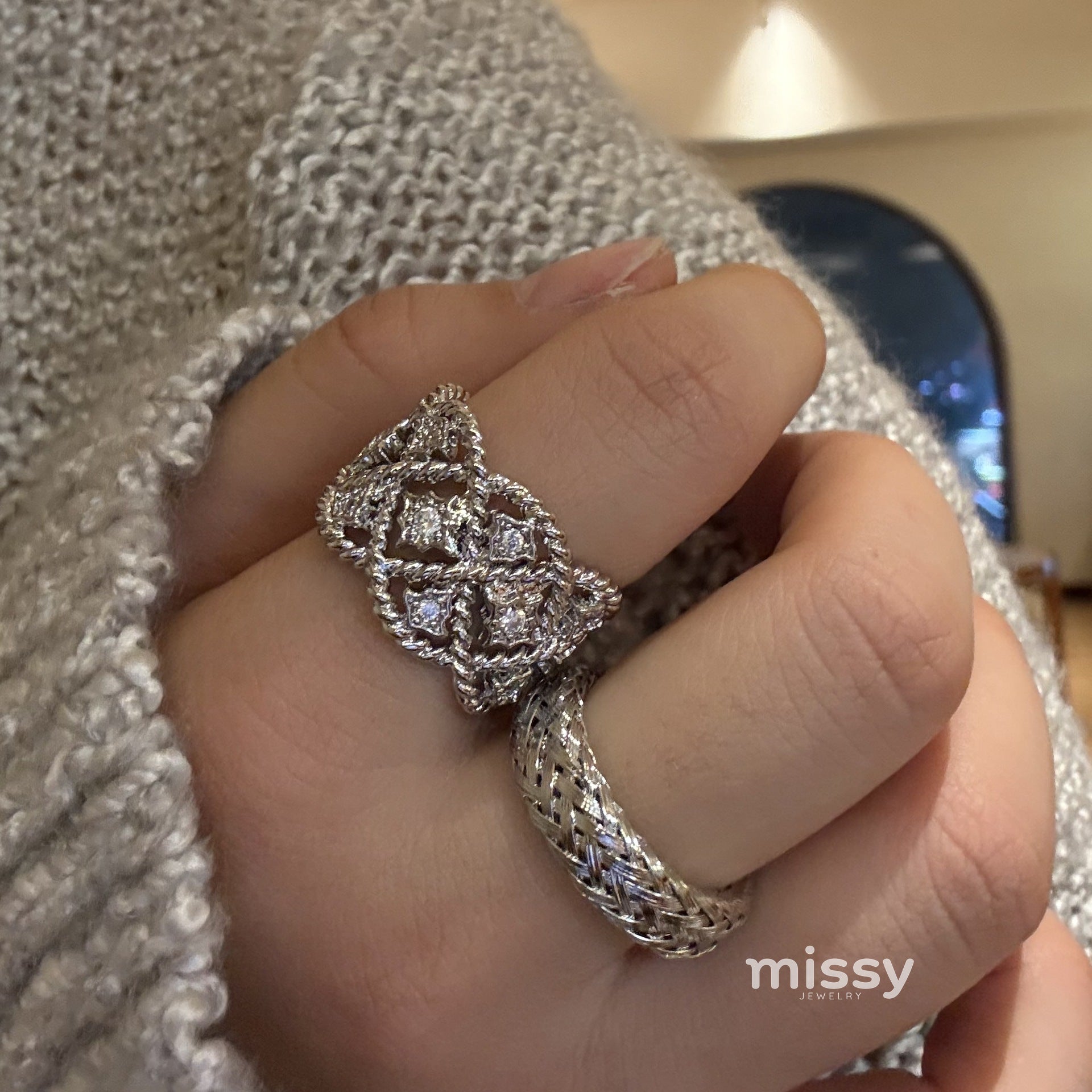 Mercy Zircon Lace Ring [IR531OOH]