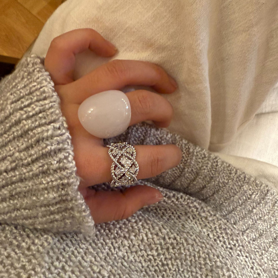 Mercy Zircon Lace Ring [I2OSH1W5]