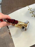 Metal and Leather Apple Watch Band [LCPG5V62]