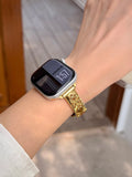 Metal and Leather Apple Watch Band [Q59L7JF1]