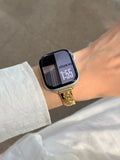 Metal and Leather Apple Watch Band [9IV2FVFK]