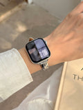 Metal and Leather Apple Watch Band [DI25N0MR]