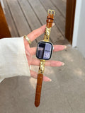 Metal and Leather Apple Watch Band [4QPBSODD]