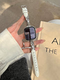 Metal and Leather Apple Watch Band [JZAVE92X]