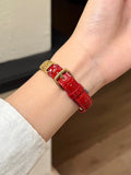 Metal and Leather Apple Watch Band [LPFAE4FO]