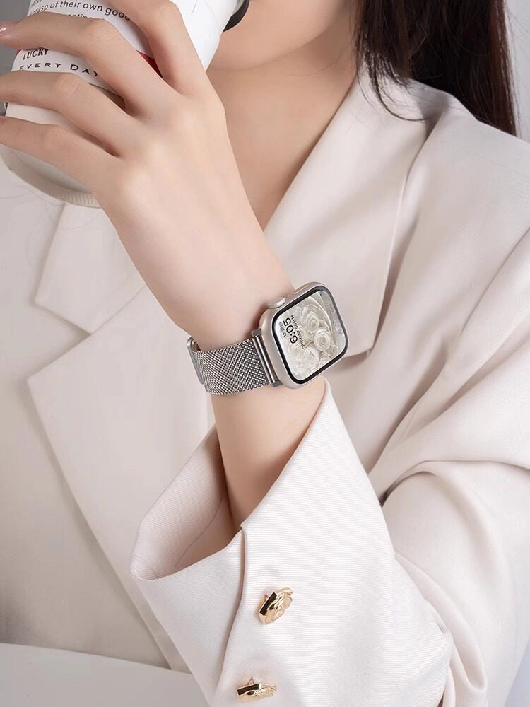 Milanese Mesh Apple Watch Band [Z5S9P5FQ]