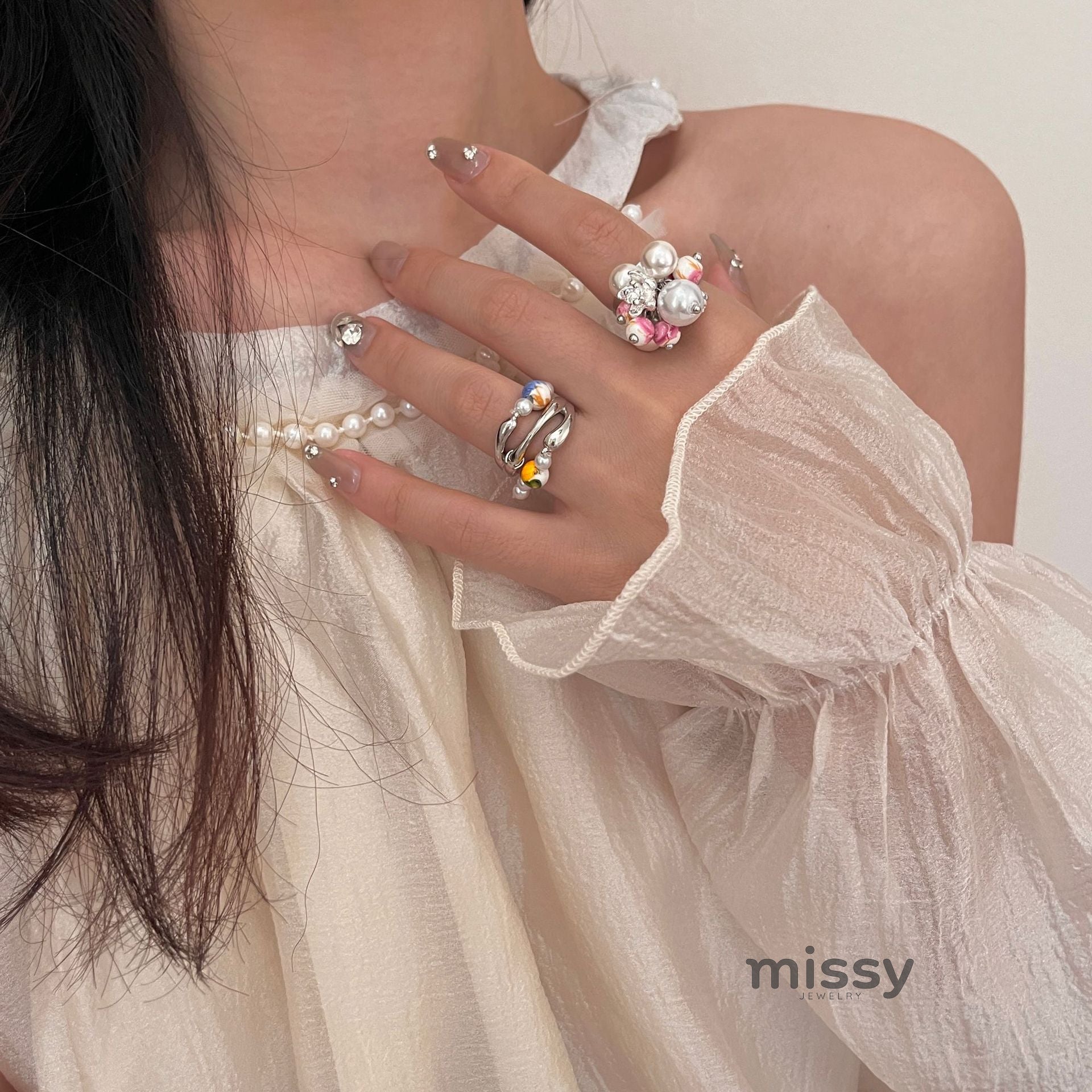 Milo Vintage Pearl Open Ring [36GDTCQ1]