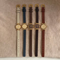 Minimal Round Dial Leather Watch [0X2UVXOV]