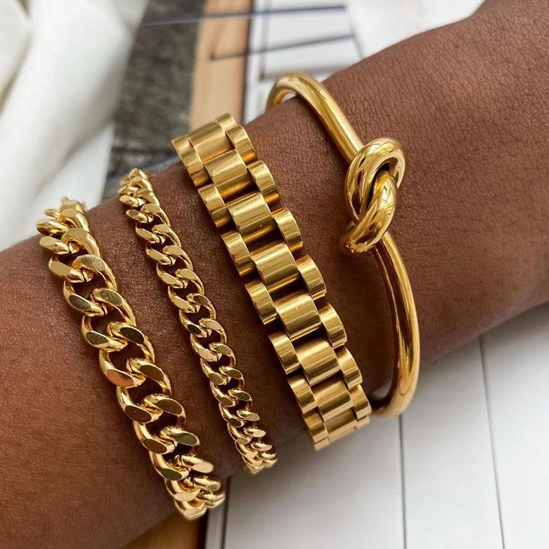 Minimalist Chain Bracelet Watch [VCIG2M5T]