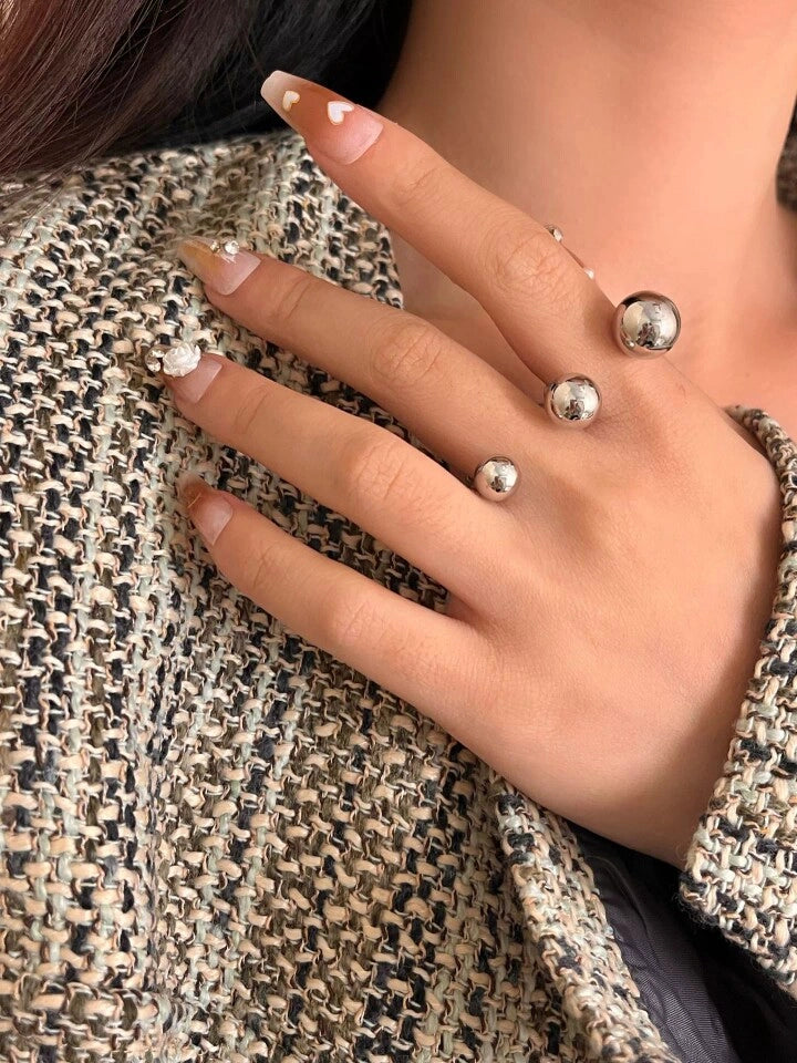 Minimalist Double Finger Open Ring [3CZ0ME30]