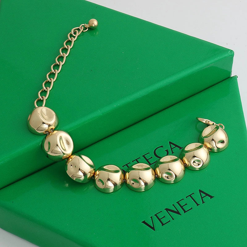 Minimalist Gold Bead Choker Necklace [XMRQFLA7]