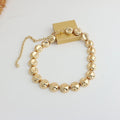 Minimalist Gold Bead Choker Necklace [XFTI6LI5]